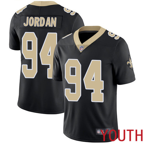 New Orleans Saints Limited Black Youth Cameron Jordan Home Jersey NFL Football #94 Vapor Untouchable Jersey->youth nfl jersey->Youth Jersey